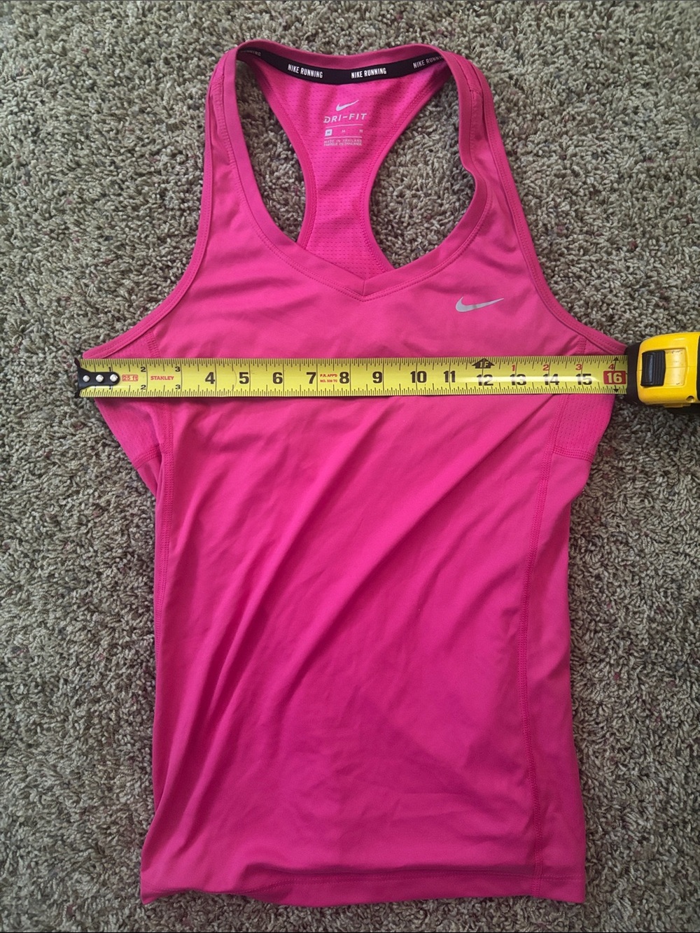 Nike Running Dri-FIT Hot Pink Racerback Tank Top - Women's Medium - Picture 5 of 5